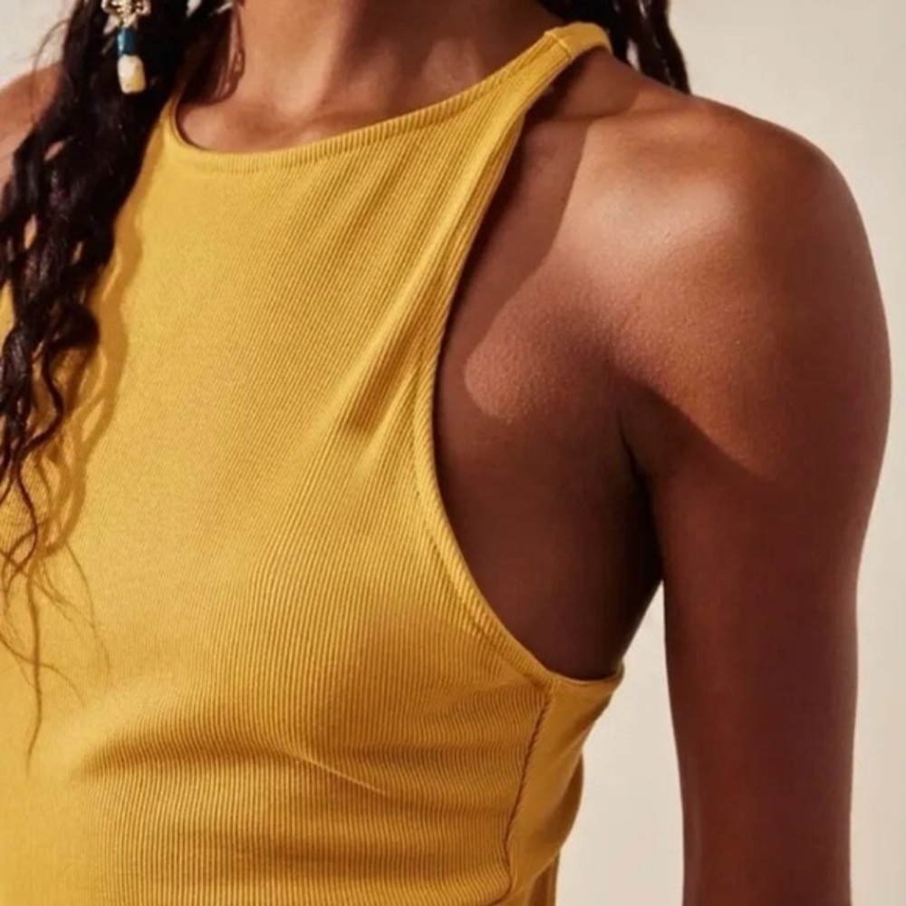 Free People Beach Bethany Midi Dress Size Large NWOT In Marigold - Picture 3 of 6